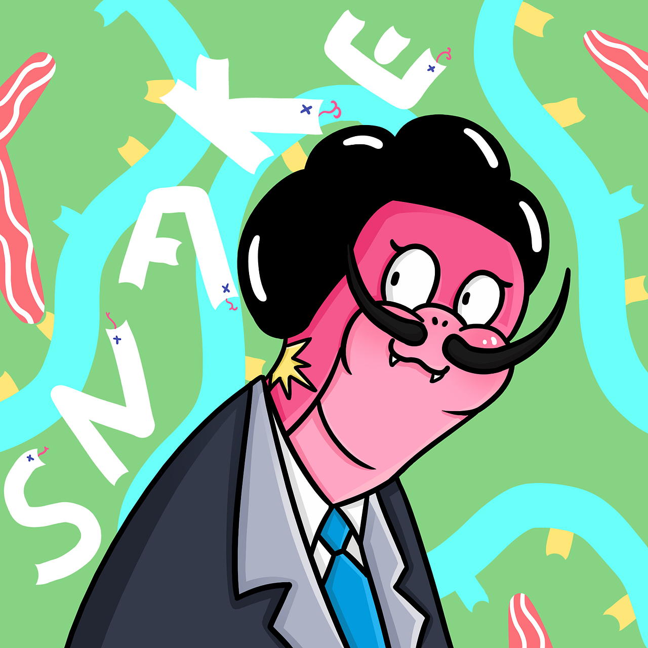 名画小蛇|蛇年ip设计（可授权）（图ZMzgwODQ5NjEy） - 商业插画 - 站酷设计师一只眠羊在画画原创素材 - 站酷ZCOOL