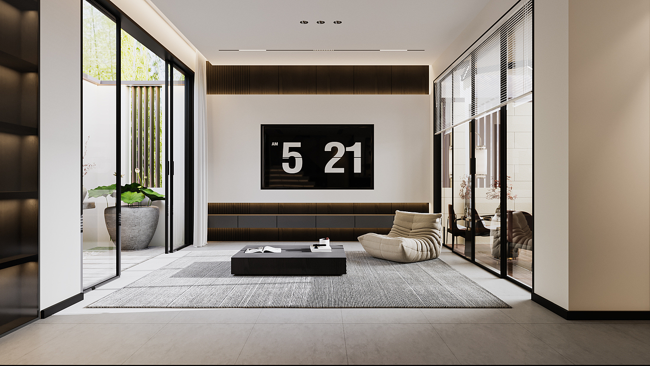 極簡高級灰別墅空間（圖ZMzgwODU3MDc2） - 家裝設(shè)計 - 站酷設(shè)計師一瀾效果設(shè)計表現(xiàn)原創(chuàng)素材 - 站酷ZCOOL