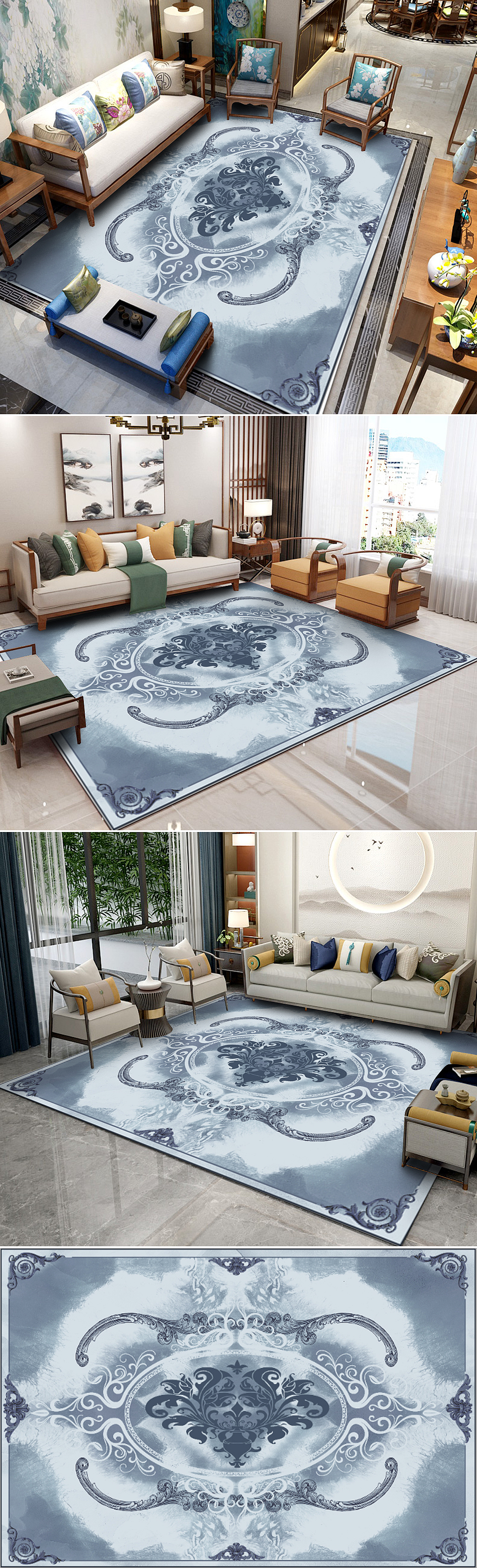 创简约轻奢北欧摩洛哥地垫欧式波斯花纹美式中式地毯（图ZMzgwODU5MzUy） - 家装设计 - 站酷设计师喜之郎1096原创素材 - 站酷ZCOOL