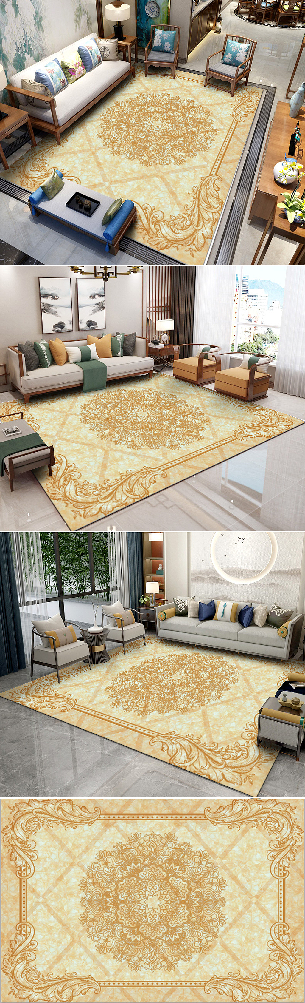 创简约轻奢北欧摩洛哥地垫欧式波斯花纹美式中式地毯（图ZMzgwODU5Mzc2） - 家装设计 - 站酷设计师喜之郎1096原创素材 - 站酷ZCOOL