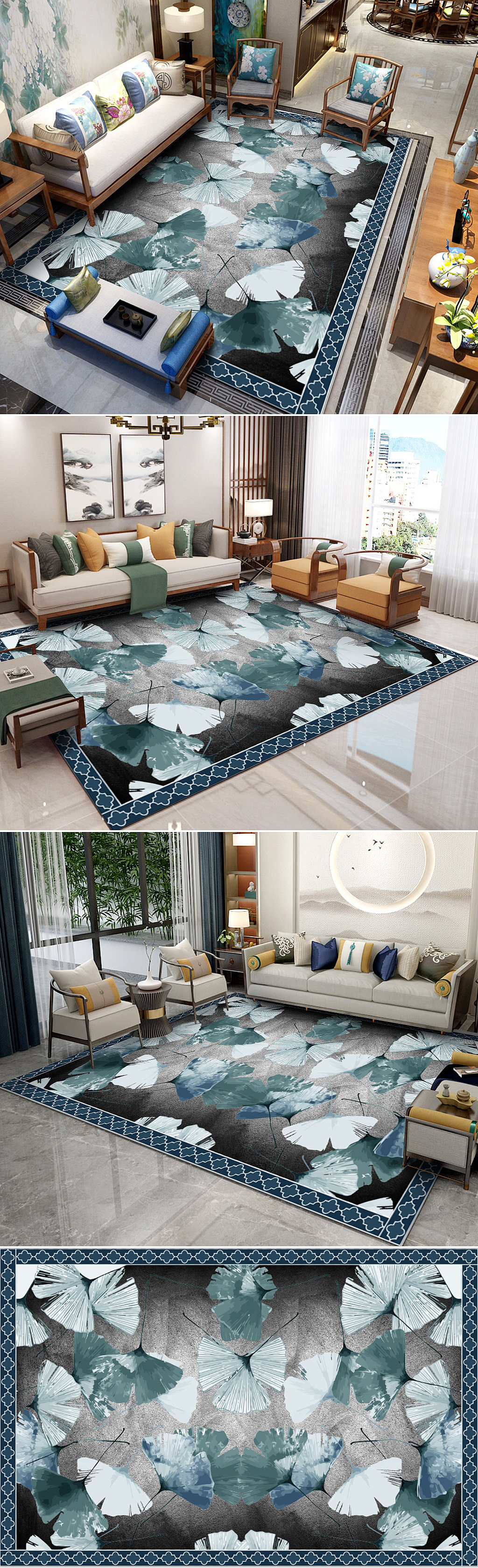 创简约轻奢北欧摩洛哥地垫欧式波斯花纹美式中式地毯（图ZMzgwODU5NDA0） - 家装设计 - 站酷设计师喜之郎1096原创素材 - 站酷ZCOOL