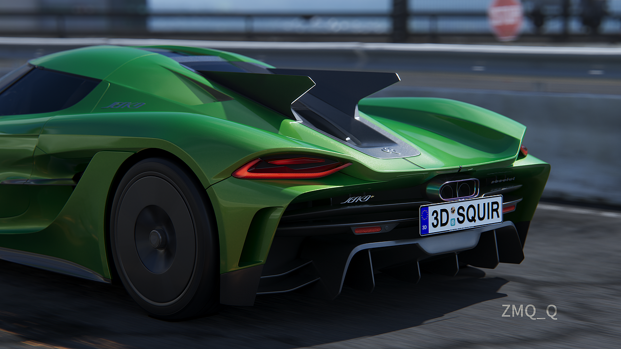 柯尼赛格 Koenigsegg Jesko Absolute效果图渲染（图ZMzgwODYxMTg4） - 机械/交通 - 站酷设计师ZMQ_Q原创素材 - 站酷ZCOOL