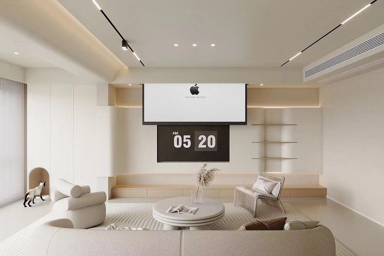 现代奶油风平层家装分享