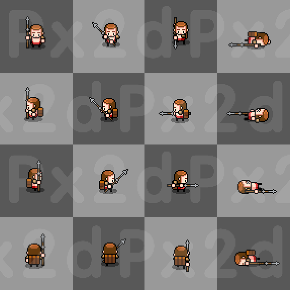 4方向動(dòng)作庫(kù) 1-82（圖ZMzgwODY4Mjgw） - 像素畫(huà) - 站酷設(shè)計(jì)師kxzf_kxdr163原創(chuàng)素材 - 站酷ZCOOL