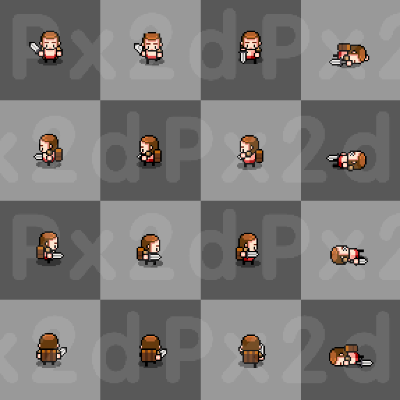 4方向動(dòng)作庫(kù) 1-82（圖ZMzgwODY4MzA4） - 像素畫(huà) - 站酷設(shè)計(jì)師kxzf_kxdr163原創(chuàng)素材 - 站酷ZCOOL