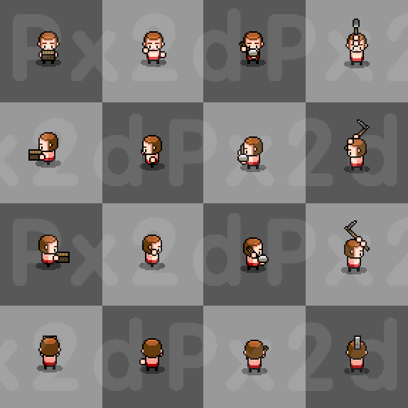 4方向動(dòng)作庫(kù) 1-82（圖ZMzgwODY4MzIw） - 像素畫(huà) - 站酷設(shè)計(jì)師kxzf_kxdr163原創(chuàng)素材 - 站酷ZCOOL
