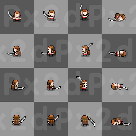 4方向動(dòng)作庫(kù) 1-82（圖ZMzgwODY4Mjc2） - 像素畫(huà) - 站酷設(shè)計(jì)師kxzf_kxdr163原創(chuàng)素材 - 站酷ZCOOL