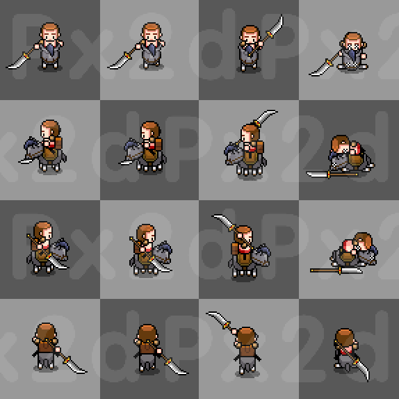 4方向動(dòng)作庫(kù) 1-82（圖ZMzgwODY4Mjg4） - 像素畫(huà) - 站酷設(shè)計(jì)師kxzf_kxdr163原創(chuàng)素材 - 站酷ZCOOL