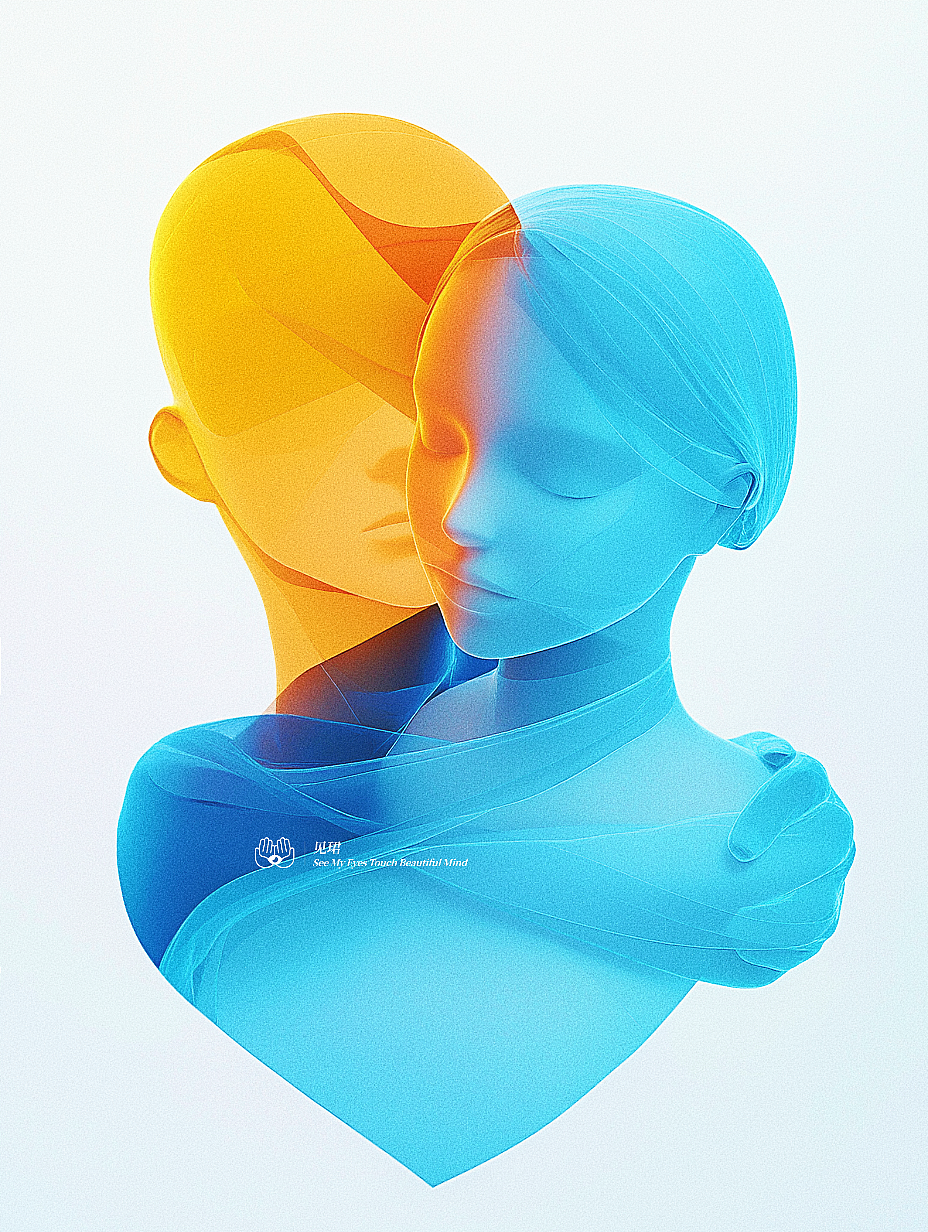 AI X LOVE ｜💙💛对爱的探索- 亲密（图ZMzgwODc0NDE2） - 绘画 - 站酷设计师见珺原创素材 - 站酷ZCOOL