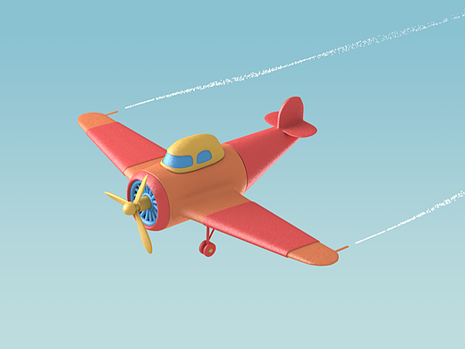 C4D玩具飞机