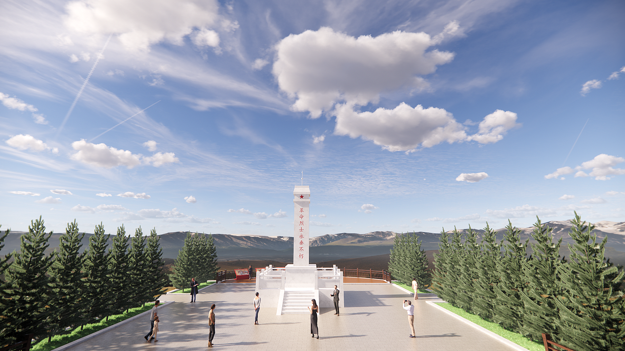 烈士紀(jì)念碑規(guī)劃設(shè)計(jì)方案（圖ZMzgwODk1NDI0） - 景觀設(shè)計(jì) - 站酷設(shè)計(jì)師咸魚(yú)老表原創(chuàng)素材 - 站酷ZCOOL