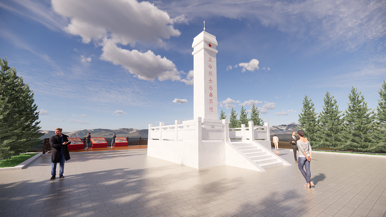 烈士紀(jì)念碑規(guī)劃設(shè)計(jì)方案（圖ZMzgwODk1NDM2） - 景觀設(shè)計(jì) - 站酷設(shè)計(jì)師咸魚(yú)老表原創(chuàng)素材 - 站酷ZCOOL