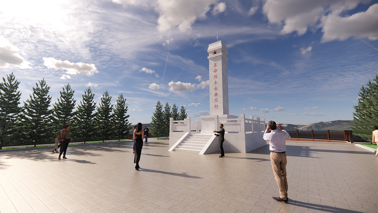 烈士紀(jì)念碑規(guī)劃設(shè)計(jì)方案（圖ZMzgwODk1NDQw） - 景觀設(shè)計(jì) - 站酷設(shè)計(jì)師咸魚(yú)老表原創(chuàng)素材 - 站酷ZCOOL