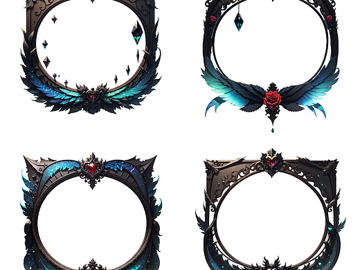 头像框-发光哥特圆