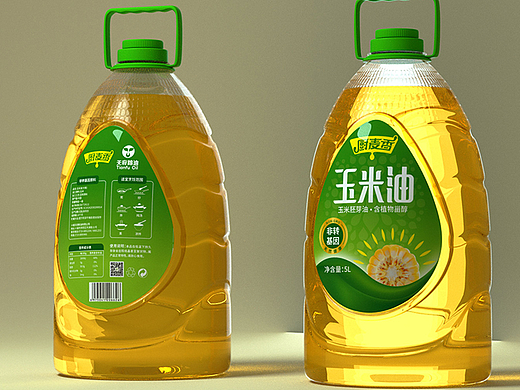 厨麦香 非转基因 玉米油 食用油包装 植物油包装设计