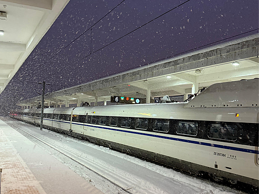 飘雪的高铁站（个人主页-ZNzA4Mjg1ODQ=） - 风光摄影 - 站酷设计师籽籽瓜原创素材 - 站酷ZCOOL