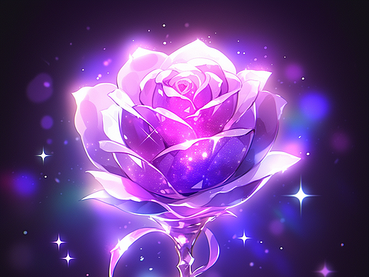 发光玫瑰素材