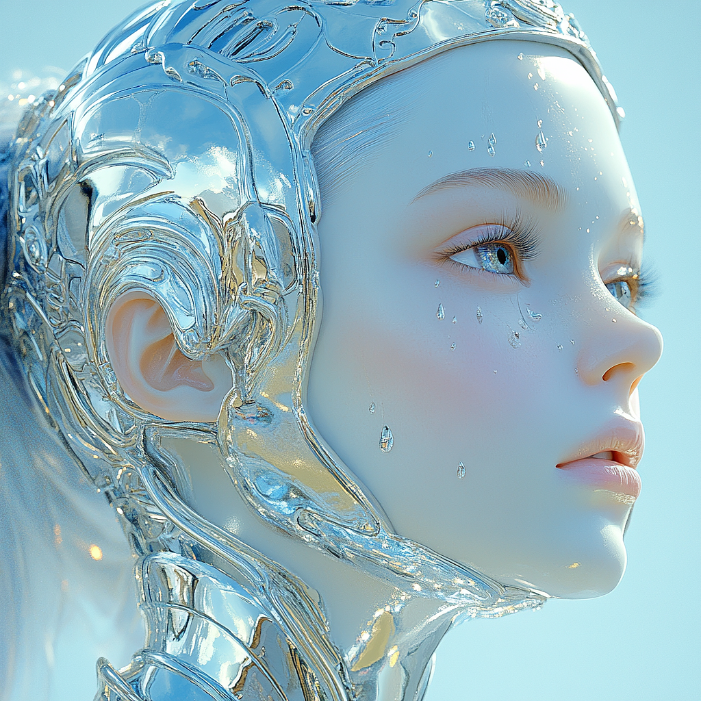 AI女神：感受到我的冰冷吗？（图ZMzgwOTc4ODg4） - AI作品 - 站酷设计师阿绿alv原创素材 - 站酷ZCOOL