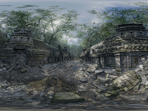 柬埔寨吴哥窟场景VR360渲染