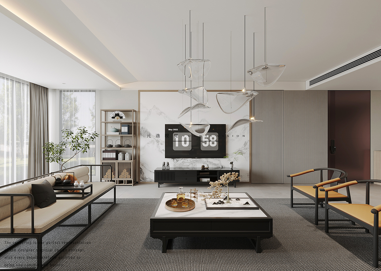 个人效果图接D丨家装新中式渲染（图ZMzgxMDA3NzM2） - 家装设计 - 站酷设计师元逸视觉效果图原创素材 - 站酷ZCOOL