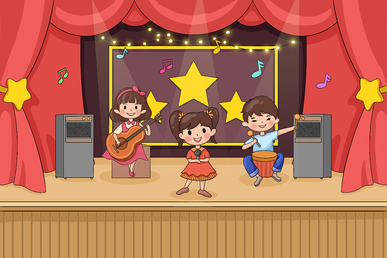 兒童表演藝術(shù)家（圖ZMzgxMDA3OTA0） - 藝術(shù)插畫 - 站酷設(shè)計(jì)師Nicole妮雪原創(chuàng)素材 - 站酷ZCOOL