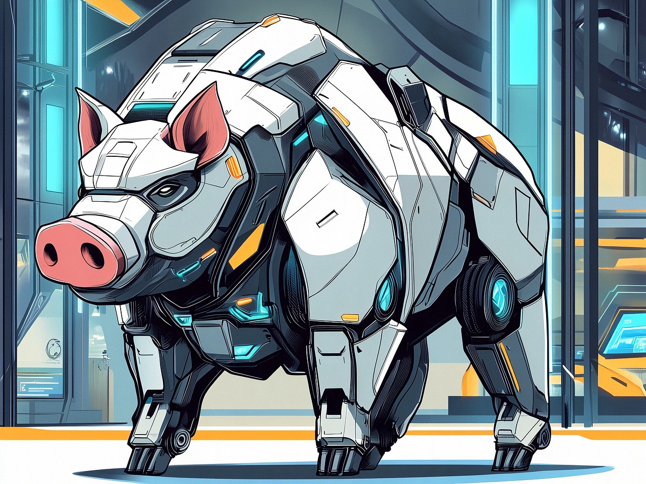 野豬主題的機(jī)甲幻想（圖ZMzgxMDE5NDY4） - AI作品 - 站酷設(shè)計(jì)師煜辰PandaMaster原創(chuàng)素材 - 站酷ZCOOL