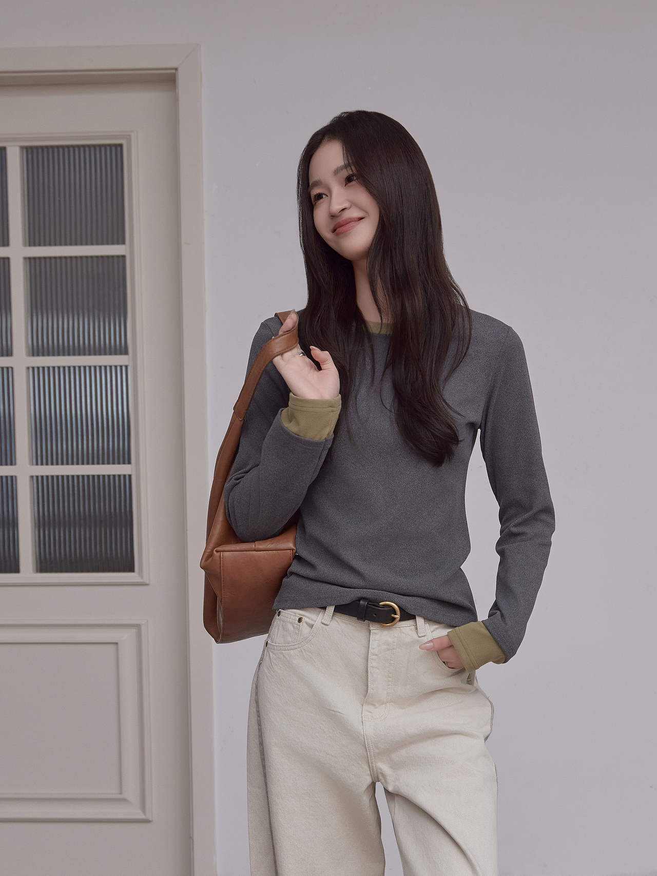 女装套装打底衫牛仔裤针织衫服装产品拍摄电商摄影