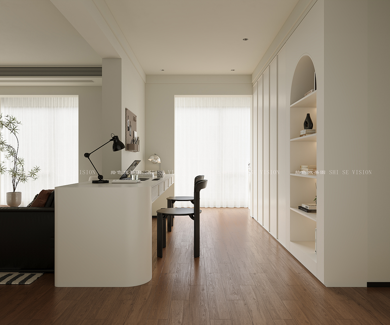 现代客餐厅厨房书房（图ZMzgxMDMyMDM2） - 家装设计 - 站酷设计师z15705272580原创素材 - 站酷ZCOOL