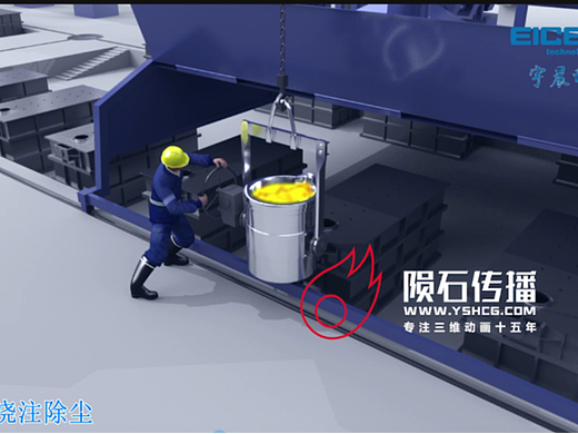 看我做的地坑浇注工艺动画怎么样