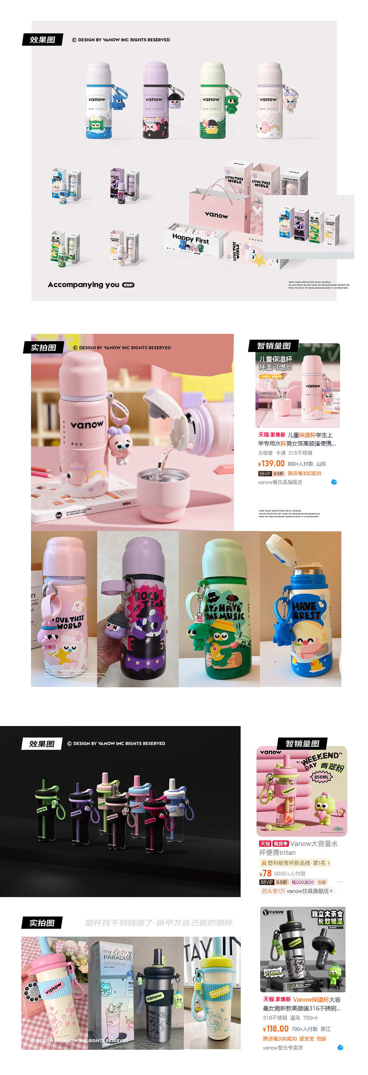 IP设计全案-商业设计实战-vanow水杯品牌落地-产品CMF(图ZMzgxMDYyNzky) - IP形象 - 站酷设计师柠檬屁屁屁屁屁屁原创素材 - 站酷ZCOOL