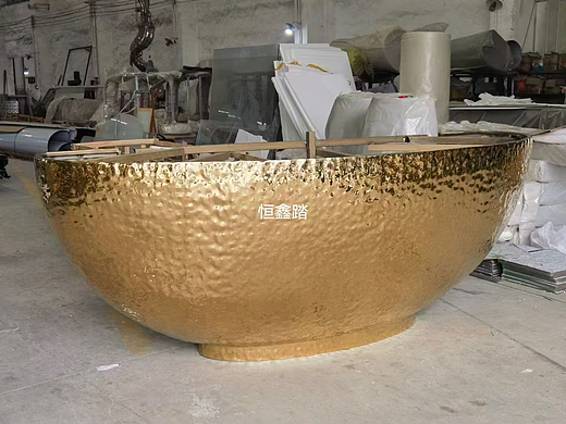 水波纹不锈钢吧台/收银台黄铜艺术双色吧台/接待台定做