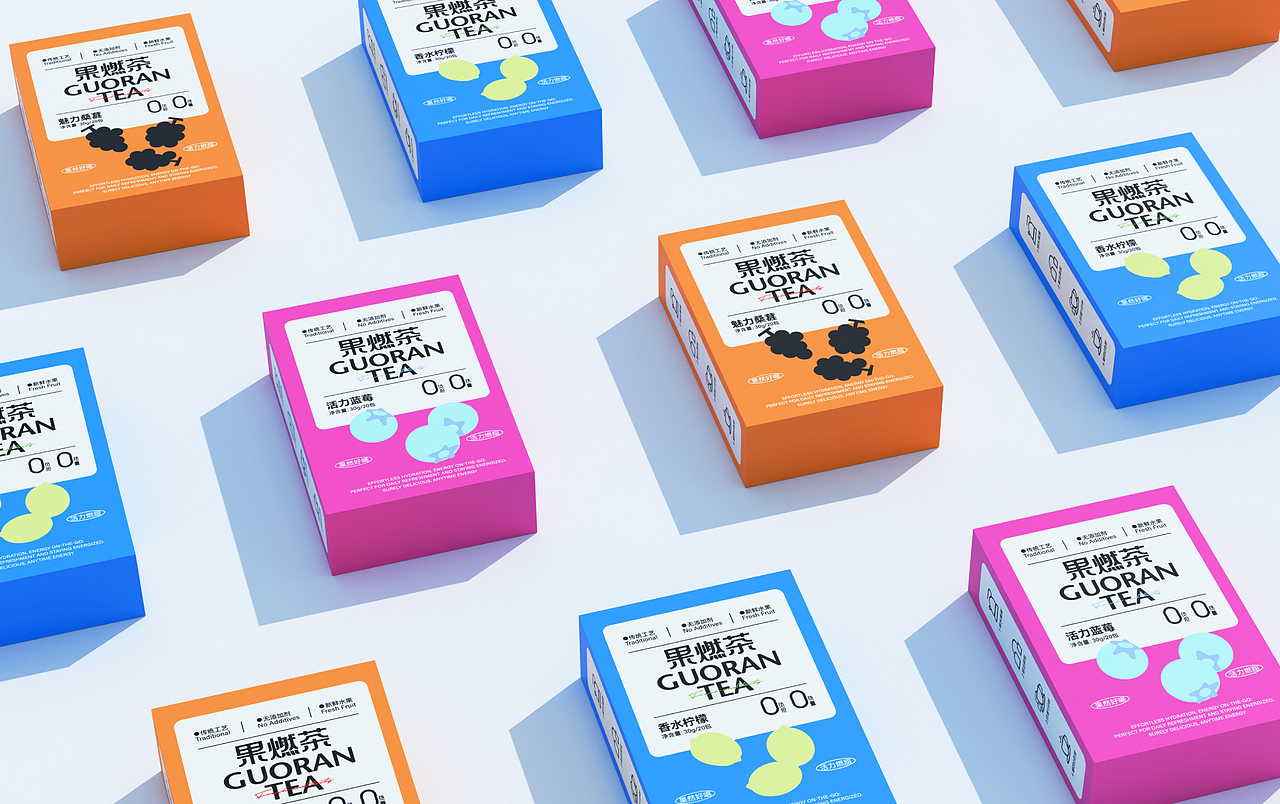 GUORAN果燃茶 | 茶饮品牌包装设计