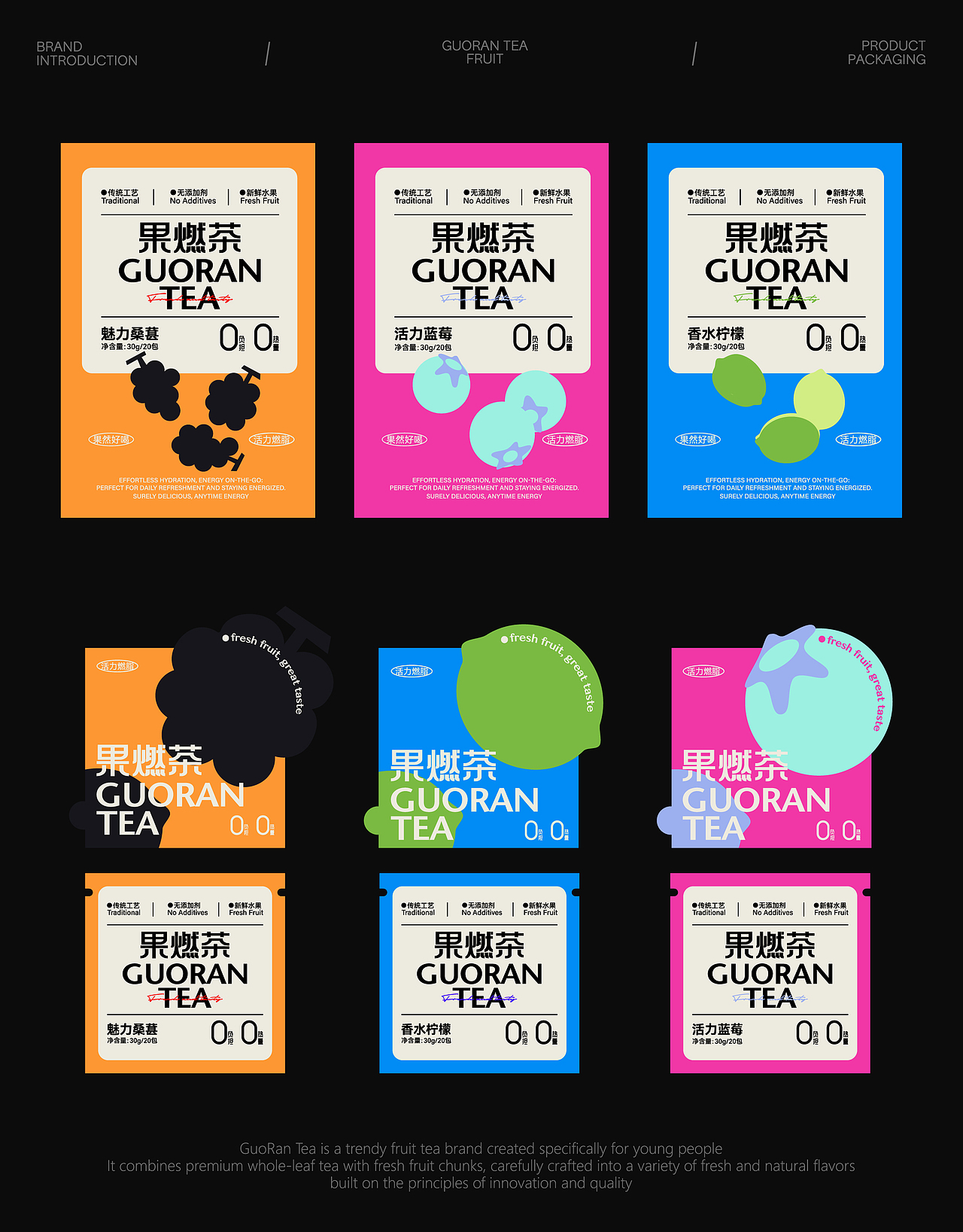 GUORAN果燃茶 | 茶饮品牌包装设计