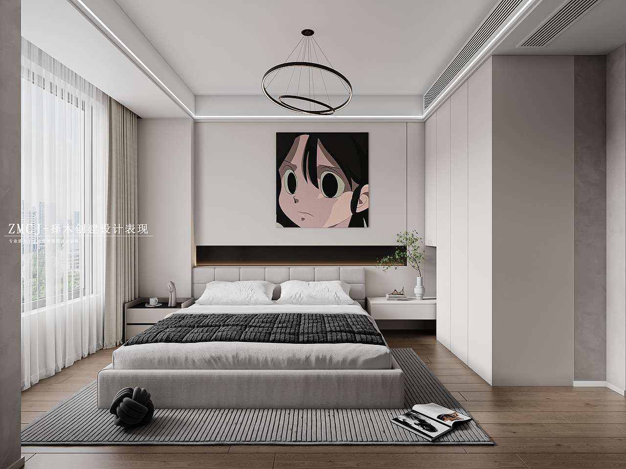 现代轻奢卧室（图ZMzgxMTA1MjQ0） - 家装设计 - 站酷设计师择木创建设计原创素材 - 站酷ZCOOL