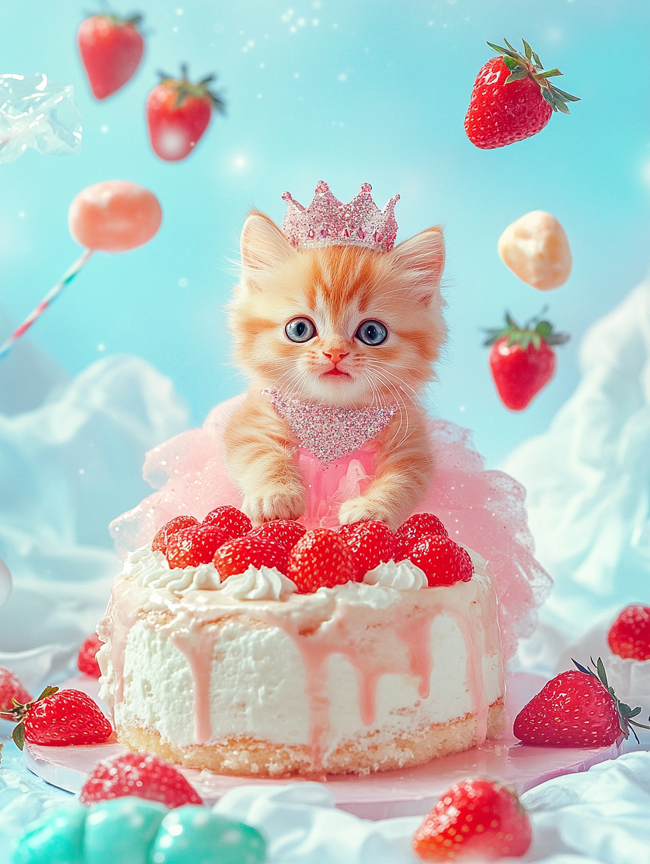 AI摄影-公主小猫