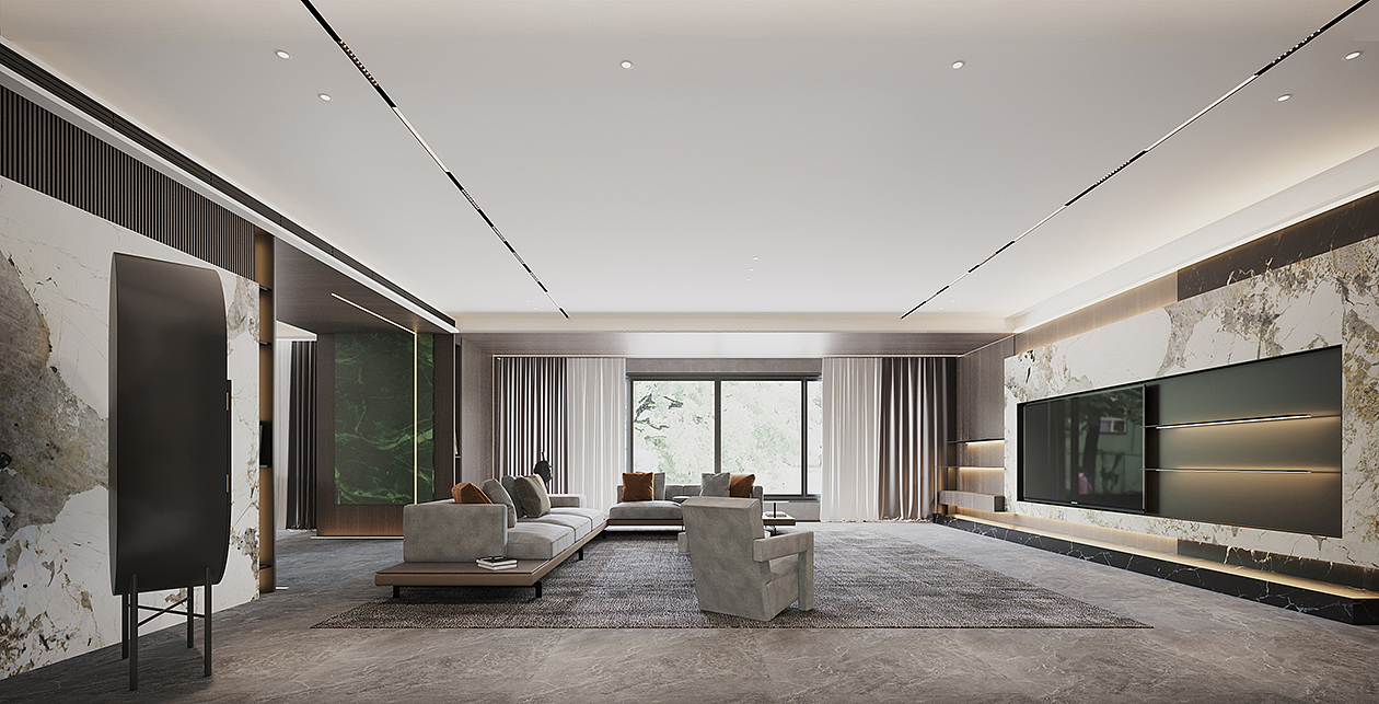 意式轻奢大平层：品味之美，质感生活的艺术（图ZMzgxMTM0MDky） - 家装设计 - 站酷设计师吴玥原创素材 - 站酷ZCOOL