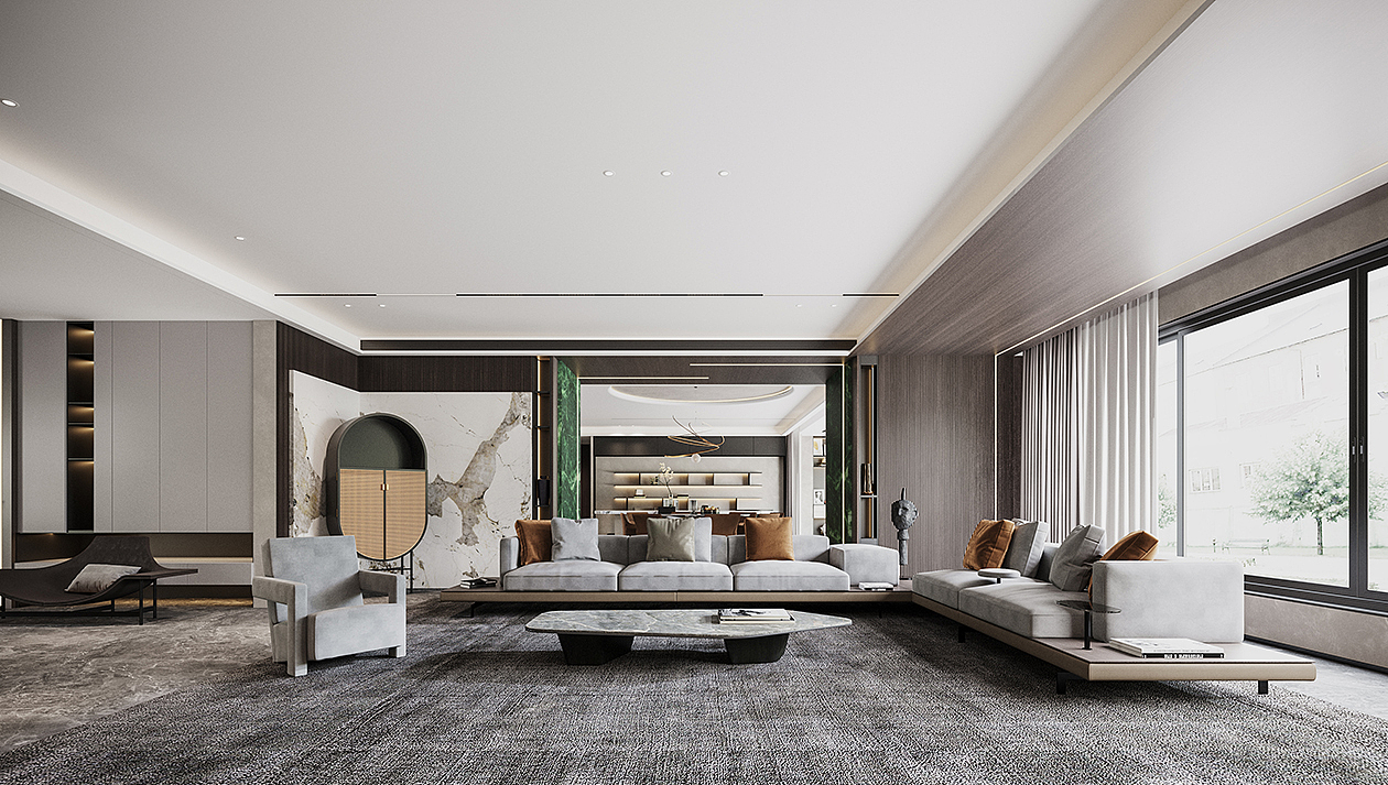 意式轻奢大平层：品味之美，质感生活的艺术（图ZMzgxMTM0MDk2） - 家装设计 - 站酷设计师吴玥原创素材 - 站酷ZCOOL