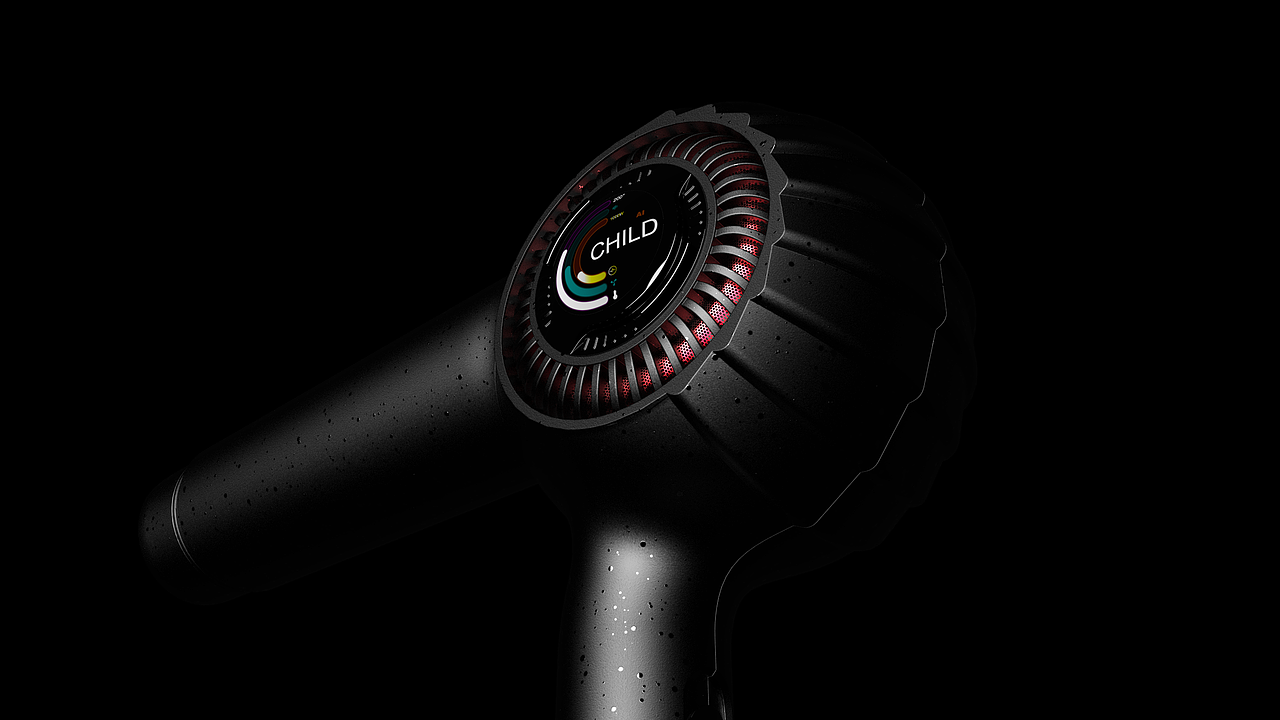 侧进风吹风机风筒