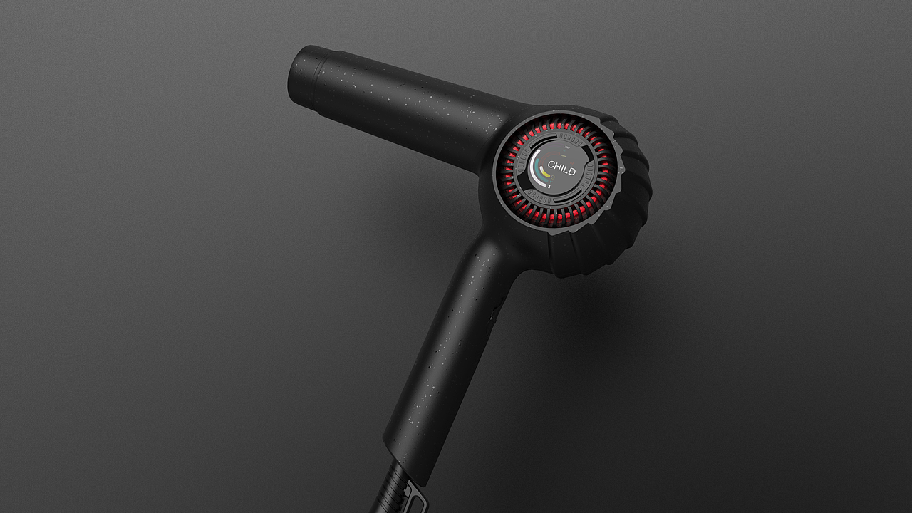 侧进风吹风机风筒