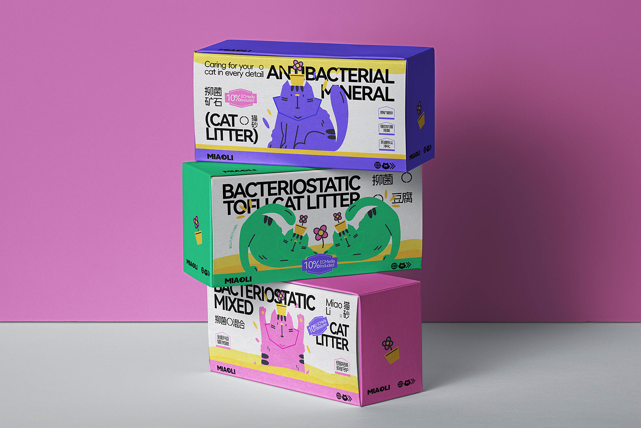 MIAO LI CAT LITTER喵里猫砂 | 猫砂品牌设计