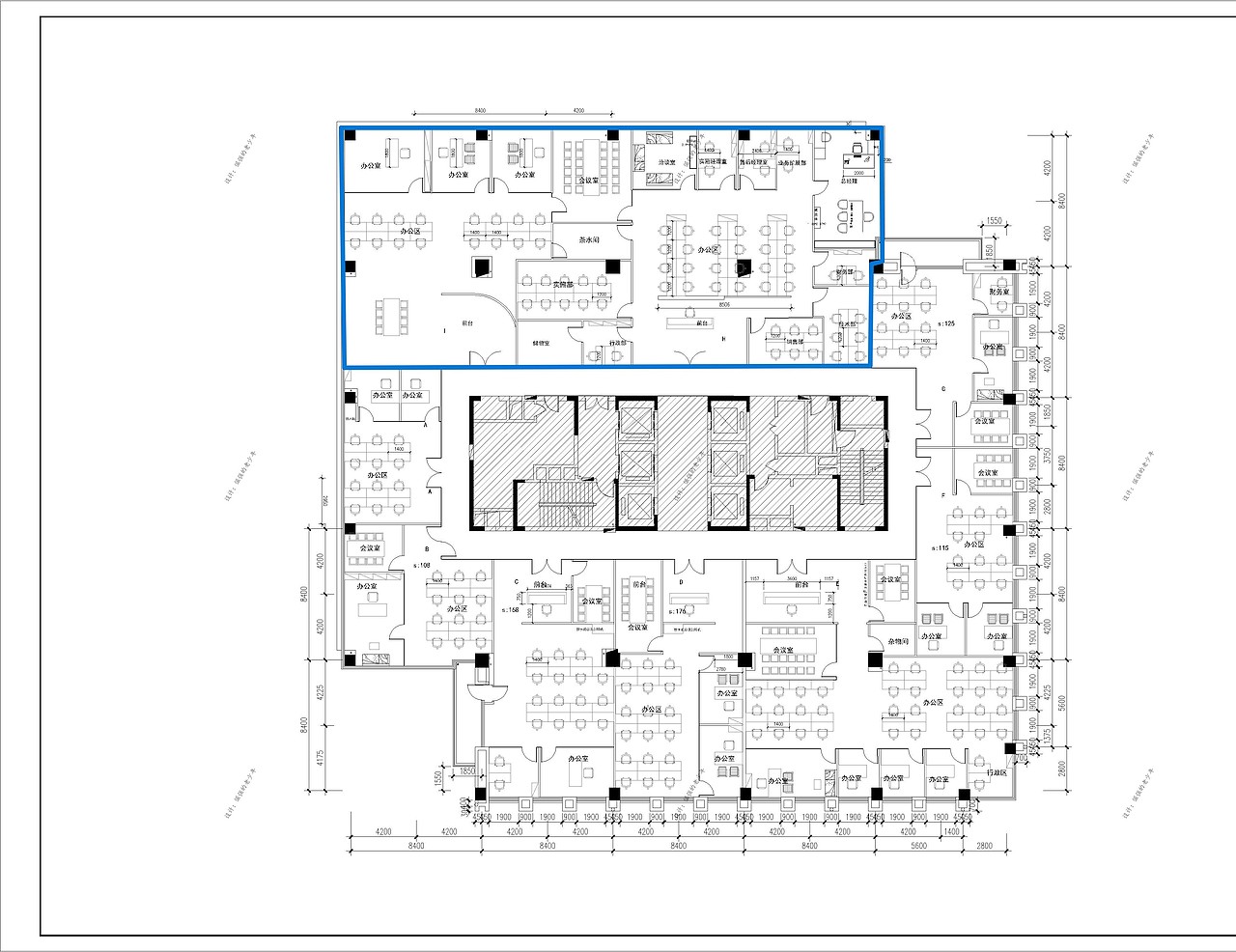 分为两个区域,一个是员工办公区,一个是老板娘的办公区,老板娘希望整体别太商业化,希望稍微有点氛围感,了解了下业主比较喜欢工业风,而业主也希望整体施工造价带暖通及家具控制在1200每平以内,当时是包含施工的,经过反复讨论设计如此,360全景上传不了
