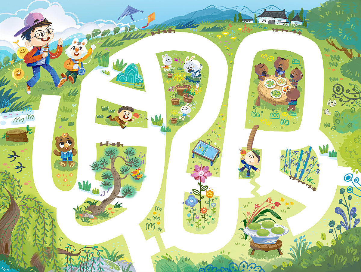 有故事的迷宫集合（图ZMzgxMTY4MzM2） - 儿童插画 - 站酷设计师我是春光原创素材 - 站酷ZCOOL