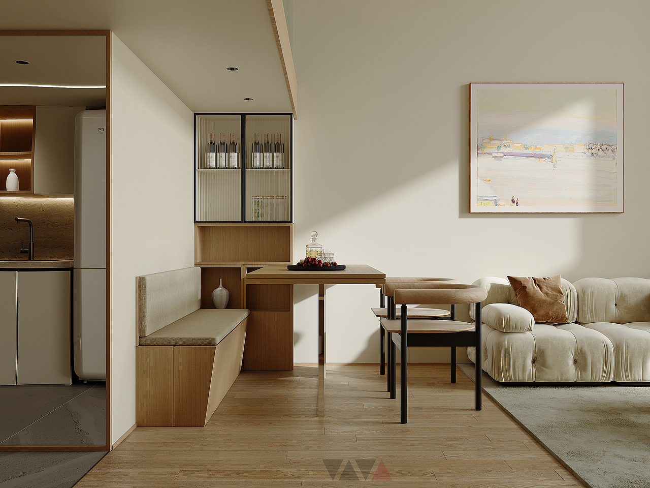 现代奶油风loft效果图（图ZMzgxMjE3NzMy） - 家装设计 - 站酷设计师地平线室内效果图原创素材 - 站酷ZCOOL