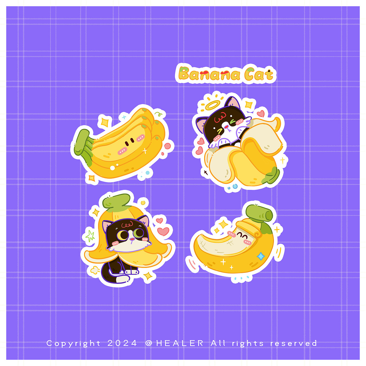 水果猫猫合集（图ZMzgxMjE5OTEy） - 儿童插画 - 站酷设计师苹果喵Healer原创素材 - 站酷ZCOOL