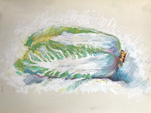 油画棒绘画-娃娃菜