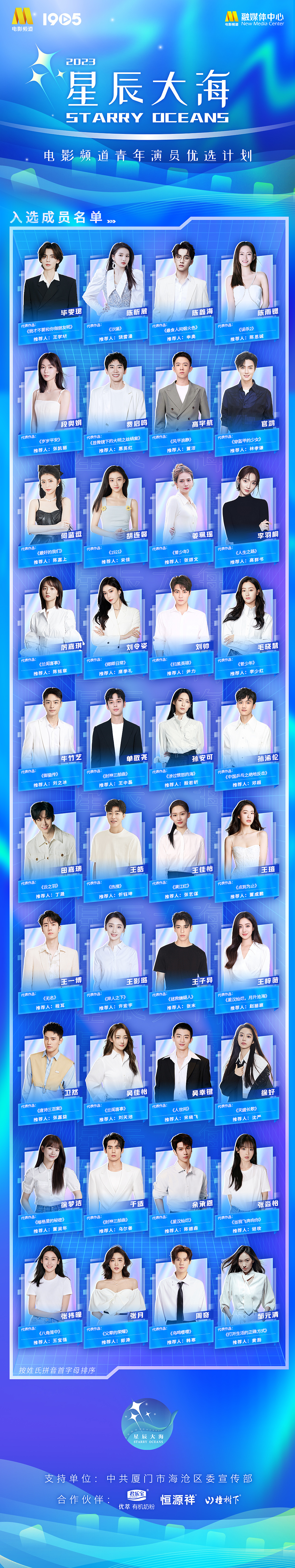 搞了连续四年的“星辰大海”全阵容长图（图ZMzgxMjI3NTUy） - 海报 - 站酷设计师享耳xianger原创素材 - 站酷ZCOOL