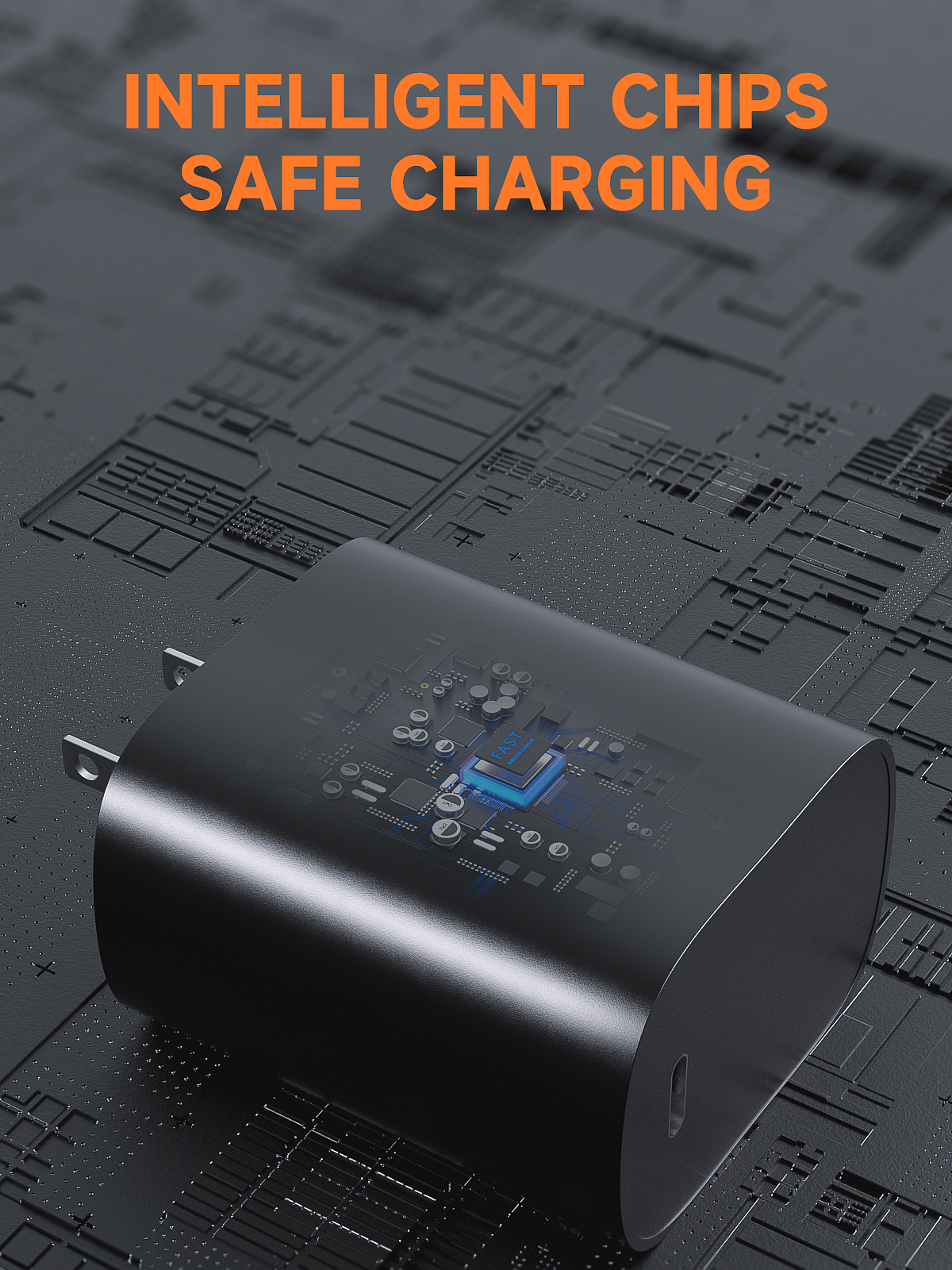 Type-C充电器头详情页电商设计C4D建模OC渲染器