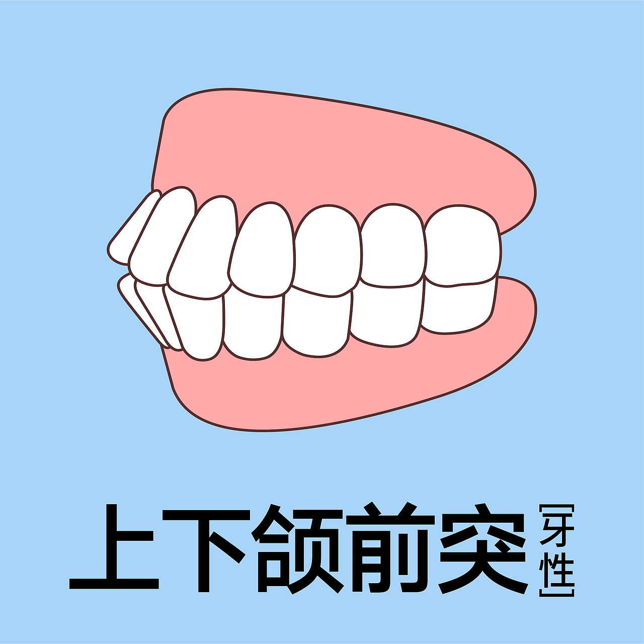 口腔 医美 牙齿类型 矫正 种植 牙齿轮廓（蓝色背景）（图ZMzgxMjM0Njky） - 艺术插画 - 站酷设计师想想都开心原创素材 - 站酷ZCOOL