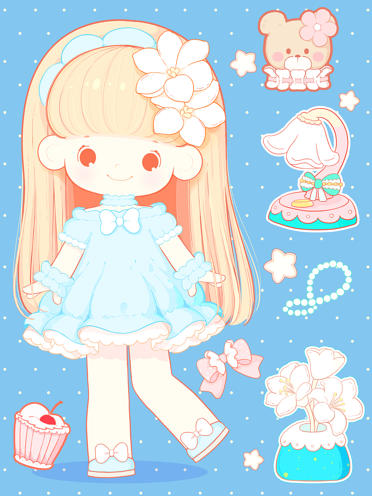 花花姑娘浪漫花语手帐集（图ZMzgxMjQ0Mjgw） - 商业插画 - 站酷设计师桑诶姆原创素材 - 站酷ZCOOL