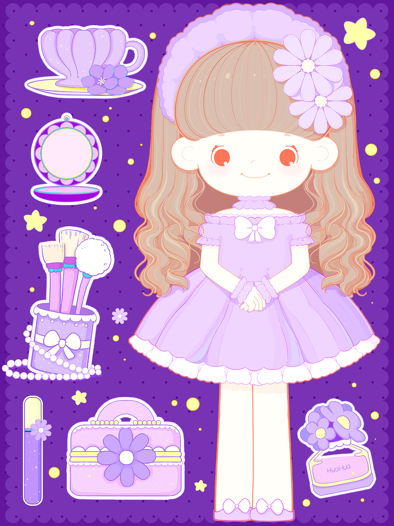 花花姑娘浪漫花语手帐集（图ZMzgxMjQ1MzE2） - 商业插画 - 站酷设计师桑诶姆原创素材 - 站酷ZCOOL